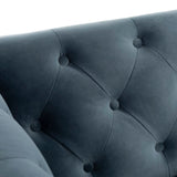 Safavieh Florentino Tufted Sofa Dusty Blue 100% Polyester SFV4506C 889048308947