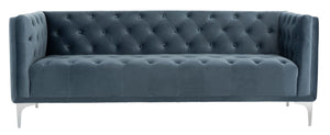 Safavieh Florentino Tufted Sofa Dusty Blue 100% Polyester SFV4506C 889048308947