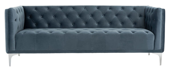 Safavieh Florentino Tufted Sofa Dusty Blue 100% Polyester SFV4506C 889048308947