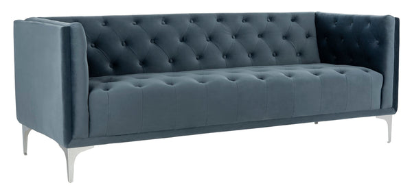 Safavieh Florentino Tufted Sofa Dusty Blue 100% Polyester SFV4506C 889048308947