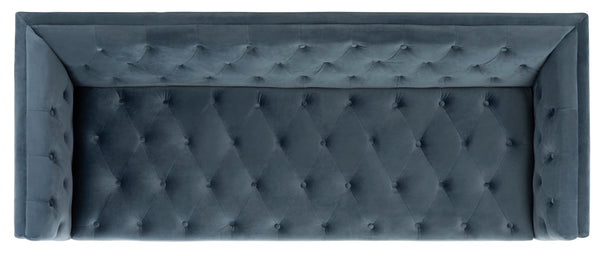 Safavieh Florentino Tufted Sofa Dusty Blue 100% Polyester SFV4506C 889048308947