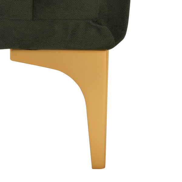 Safavieh Florentino Tufted Sofa Forest Green / Gold Wood / Fabric / Cushion / Metal SFV4506D