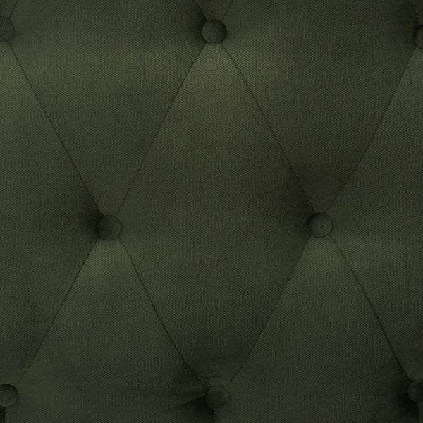 Safavieh Florentino Tufted Sofa Forest Green / Gold Wood / Fabric / Cushion / Metal SFV4506D