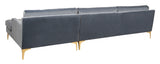Safavieh Brayson Chaise Sectional Sofa in Dusty Blue SFV4510C-2BX 889048633629