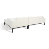 Safavieh Dove Mid-Century Sectional Cream / Black Wood / Fabric / Foam SFV4511H-2BX