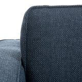 Safavieh Hurley Mid-Century Sofa in Dark Blue Couture SFV4512B