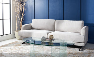 Karalina Modern Sofa Light Grey Wood / Fabric / Foam / Metal SFV4528A