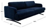 Karalina Modern Sofa Navy Wood / Fabric / Foam / Metal SFV4528C