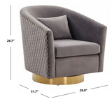 Clara Quilted Swivel Tub Chair