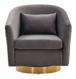 Clara Quilted Swivel Tub Chair