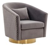 Clara Quilted Swivel Tub Chair