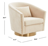 Clara Quilted Swivel Tub Chair