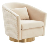 Clara Quilted Swivel Tub Chair