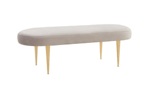 Corinne Velvet Oval Bench