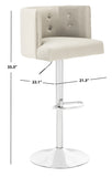 Safavieh Zayna Adjustable Barstool in Light Gray Couture SFV4709C