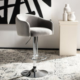 Safavieh Ellsworth Adjustable Barstool in Light Gray Couture SFV4710C