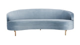 Safavieh Primrose Curved Sofa in Light Blue Couture SFV4715B