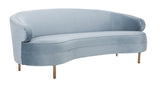 Safavieh Primrose Curved Sofa in Light Blue Couture SFV4715B
