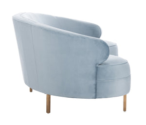 Safavieh Primrose Curved Sofa in Light Blue Couture SFV4715B