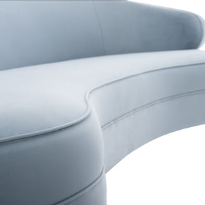 Safavieh Primrose Curved Sofa in Light Blue Couture SFV4715B