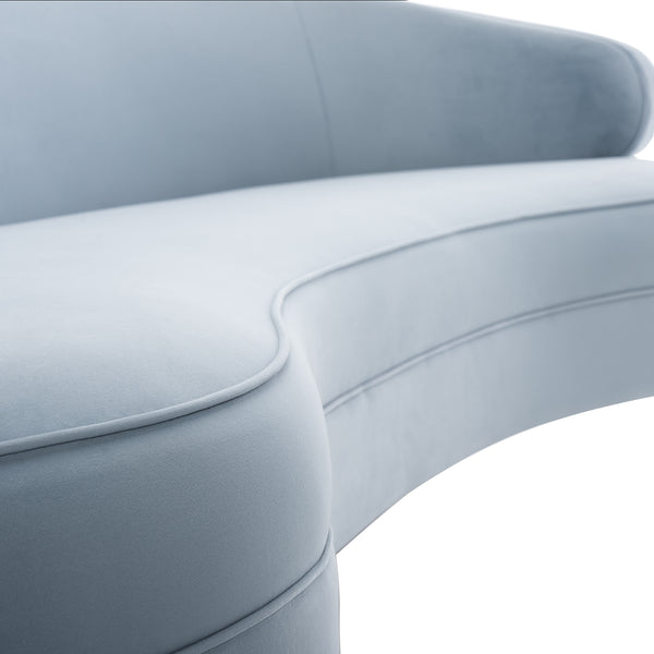 Safavieh Primrose Curved Sofa in Light Blue Couture SFV4715B