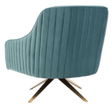 Safavieh Leyla Channeled Velvet Accent Chair in Seafoam Couture SFV4720A