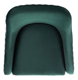 Safavieh Leyla Channeled Velvet Accent Chair in Emerald Couture SFV4720B