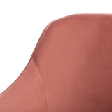 Safavieh Leyla Channeled Velvet Accent Chair in Dusty Rose Couture SFV4720C