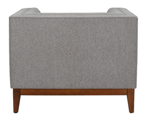 Garnet Linen Tufted Arm Chair