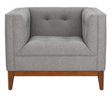 Garnet Linen Tufted Arm Chair