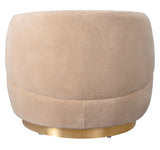 Flynn Faux Lamb Wool Swivel Chair