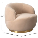 Flynn Faux Lamb Wool Swivel Chair