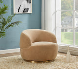 Flynn Faux Lamb Wool Swivel Chair