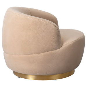Flynn Faux Lamb Wool Swivel Chair