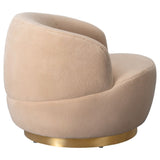 Flynn Faux Lamb Wool Swivel Chair