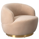 Flynn Faux Lamb Wool Swivel Chair