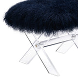 Safavieh Coraline Sheepskin Ottoman SFV4748C