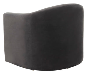 Safavieh Laylette Upholstered Accent Chair Dark Grey Wood / Fabric / Foam / Metal SFV4771D