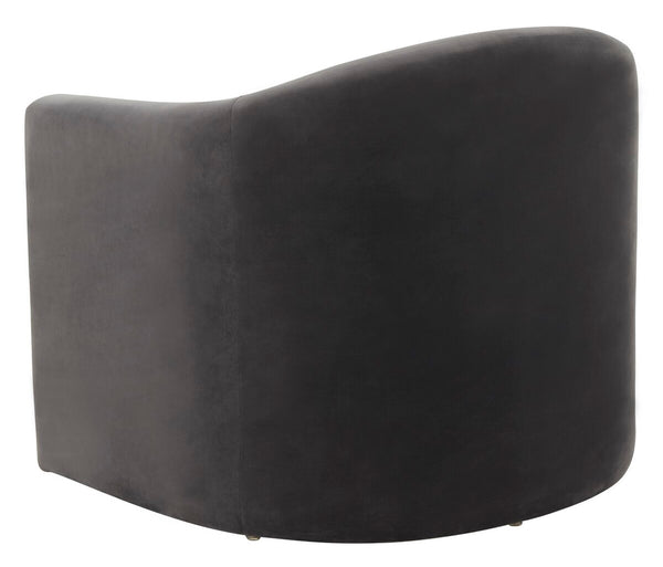 Safavieh Laylette Upholstered Accent Chair Dark Grey Wood / Fabric / Foam / Metal SFV4771D