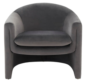 Safavieh Laylette Upholstered Accent Chair Dark Grey Wood / Fabric / Foam / Metal SFV4771D