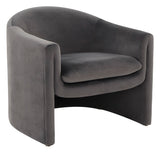 Safavieh Laylette Upholstered Accent Chair Dark Grey Wood / Fabric / Foam / Metal SFV4771D