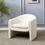 Safavieh Laylette Boucle Accent Chair Ivory Wood / Fabric / Foam / Metal SFV4771E