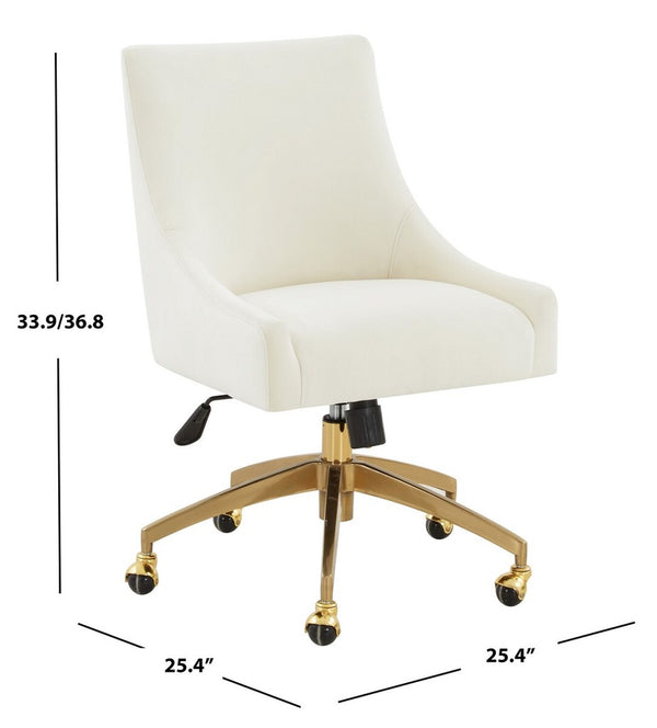 Jakob Elegant Light Grey Velvet Swivel Desk Chair with Chic Silver Base for Stylish Workspaces