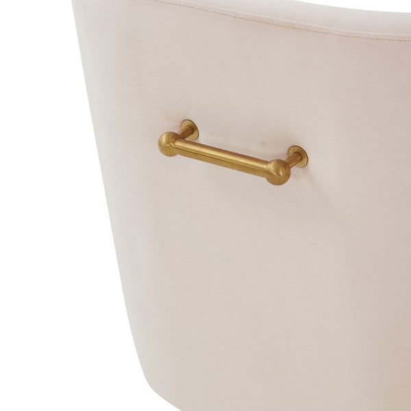 Jakob Elegant Light Grey Velvet Swivel Desk Chair with Chic Silver Base for Stylish Workspaces