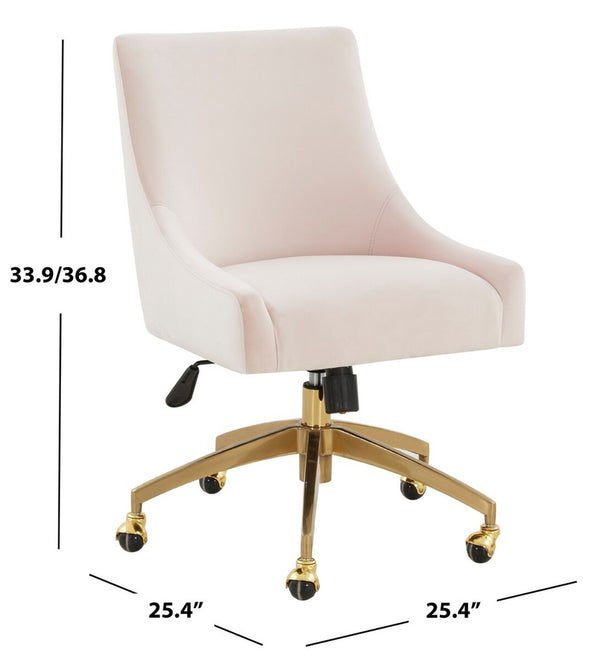 Jakob Elegant Light Grey Velvet Swivel Desk Chair with Chic Silver Base for Stylish Workspaces