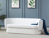 Safavieh Mariano Curved Sofa White Wood / Fabric / Foam SFV4782A