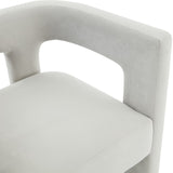 Safavieh Deandre Contemporary Accent Chair  Light Grey Wood / Fabric / Foam SFV4785A