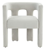 Safavieh Deandre Contemporary Accent Chair  Light Grey Wood / Fabric / Foam SFV4785A