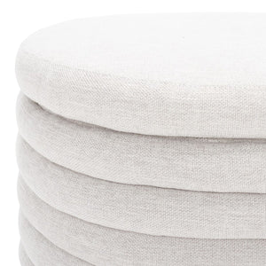 Safavieh Jaymie Storage Bench Taupe / Black Wood / Fabric / Foam  SFV5040A