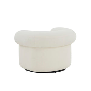 Safavieh Sadie Swivel Accent Chair Ivory Wood / Fabric / Foam / Metal SFV5045A